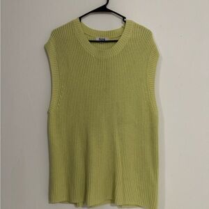 525 America Lime Green Sleeveless Sweater